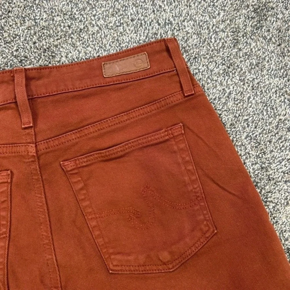AG Adriano Goldschmied Farrah Boot Crop High‎ Rise Jeans Womens 28 Rust Brown